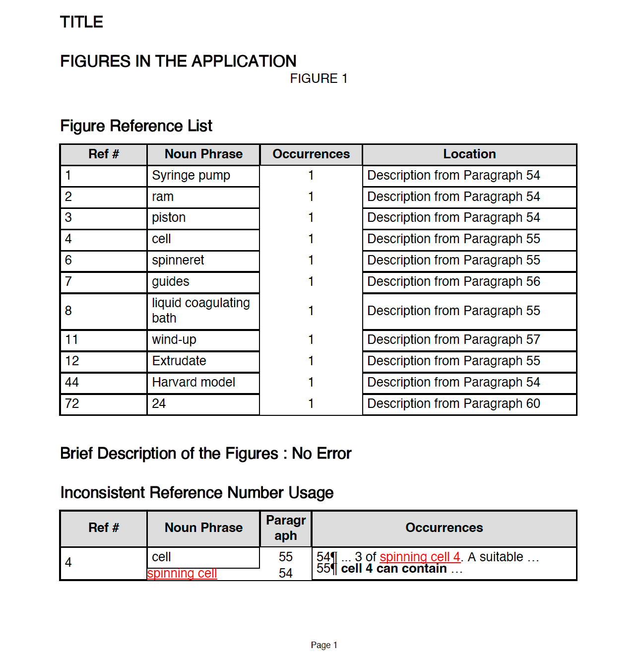 Patent Analyzer document analysis preview